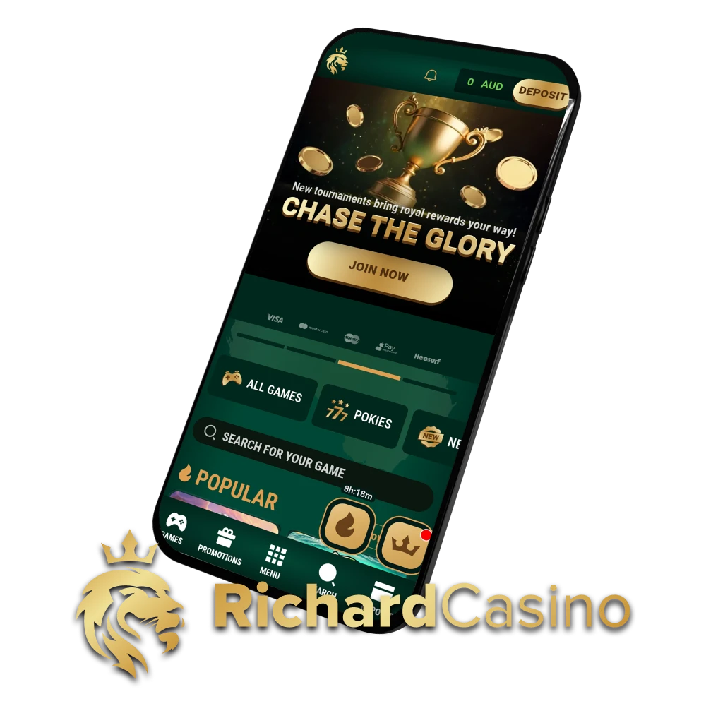 Choose the application from Richard Casino.