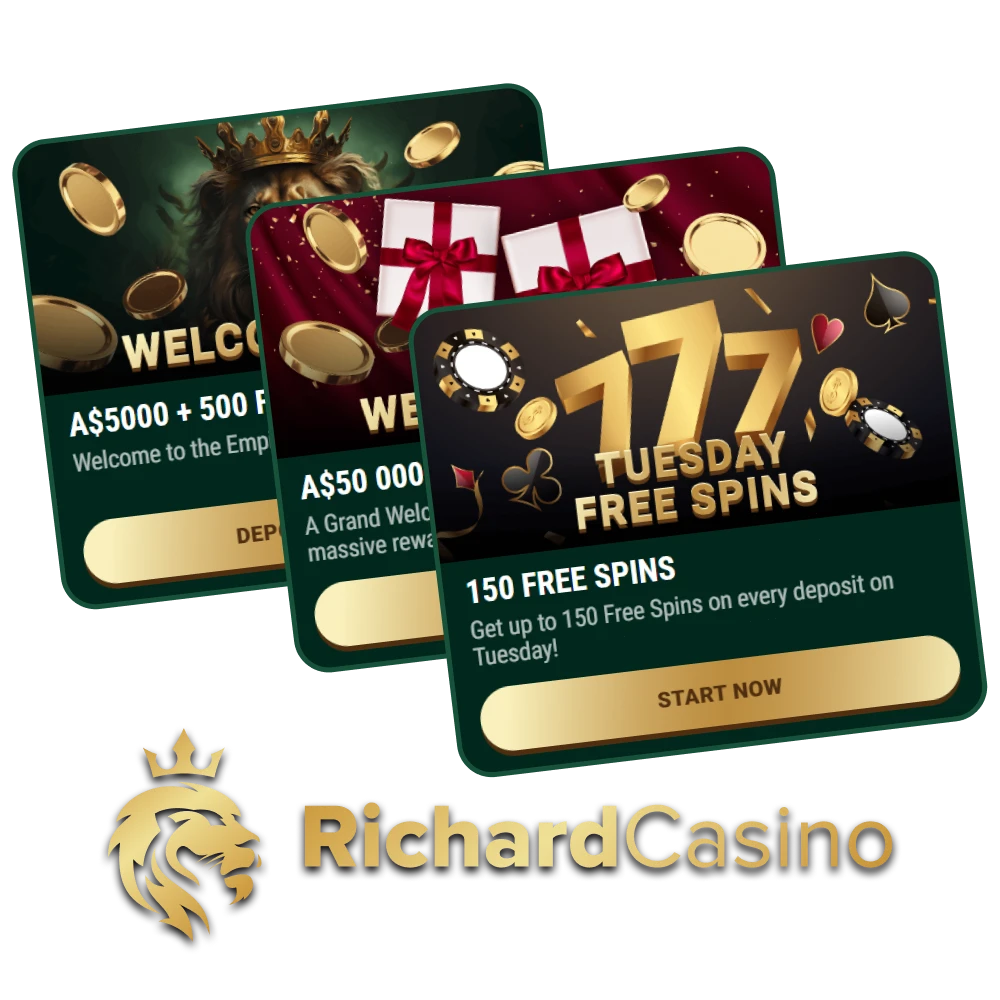 We will tell you about bonuses from Richard Casino.