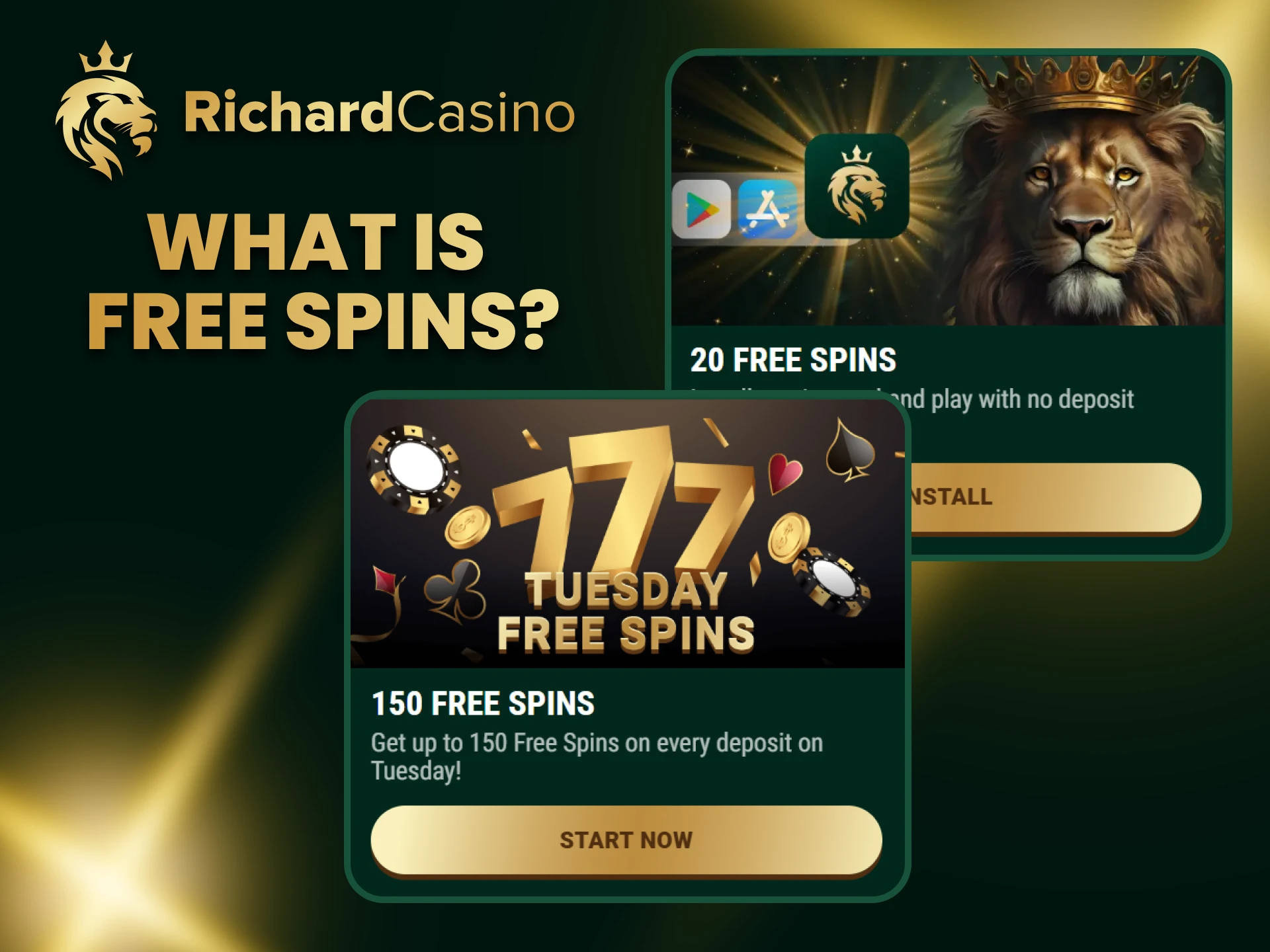 We will tell you about free spins from Richard Casino.