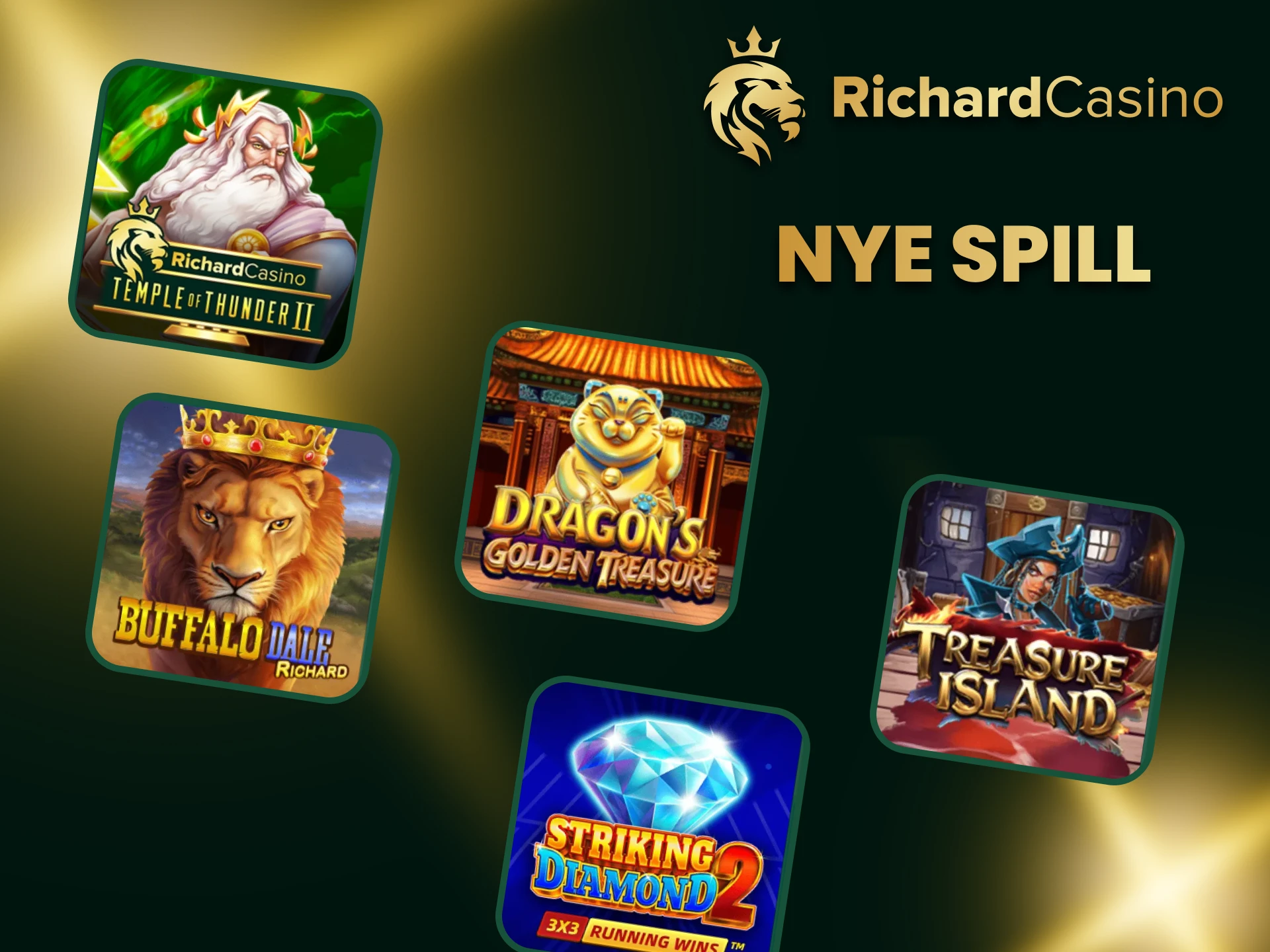 Besøk seksjonen for nye spill på Richard Casino.