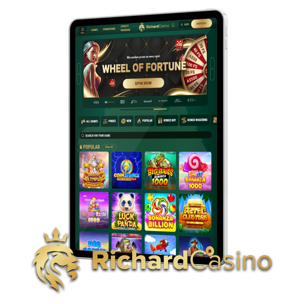 For casino games choose Richard Casino.