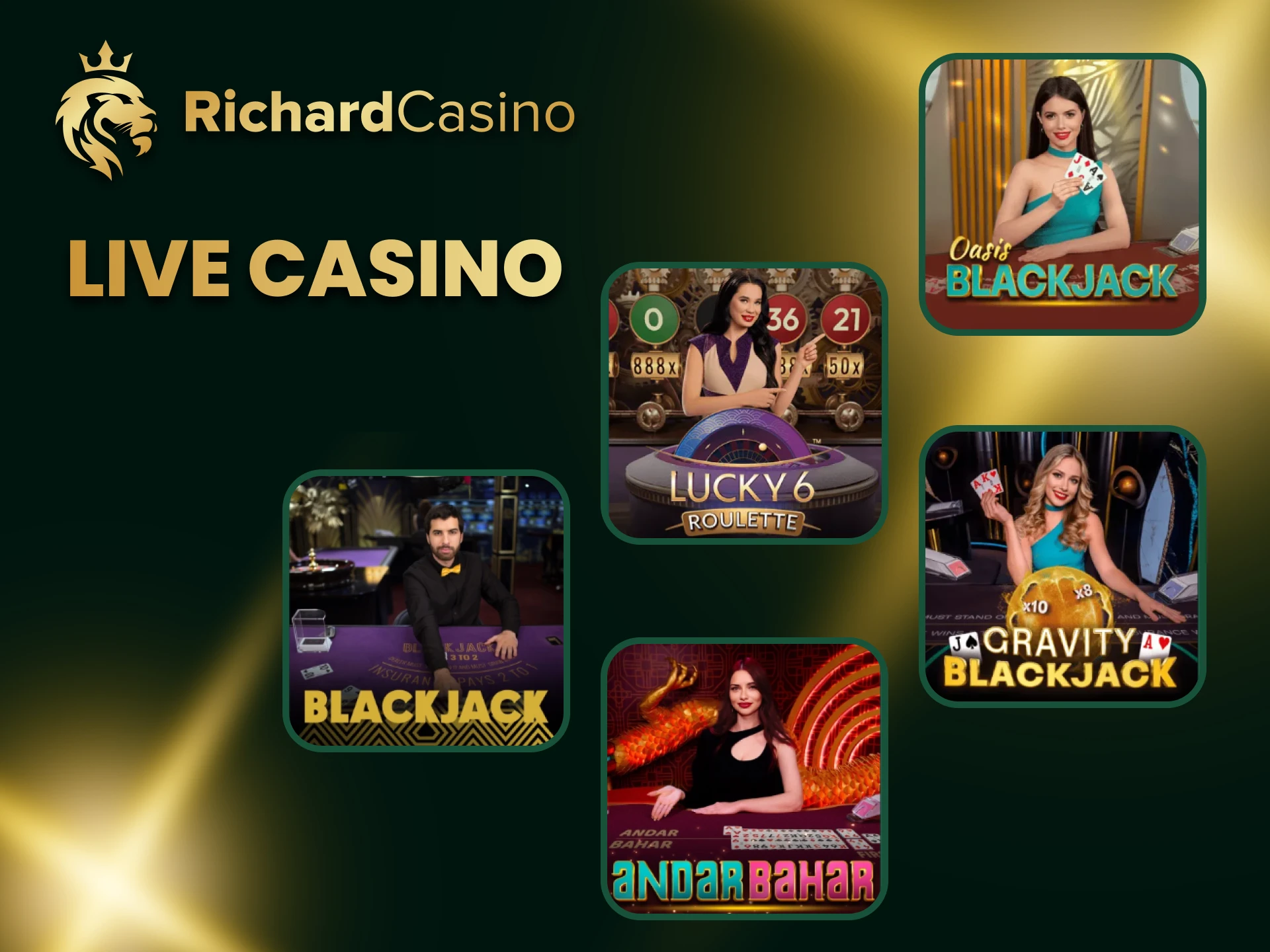 Visit the live casino section at Richard Casino.