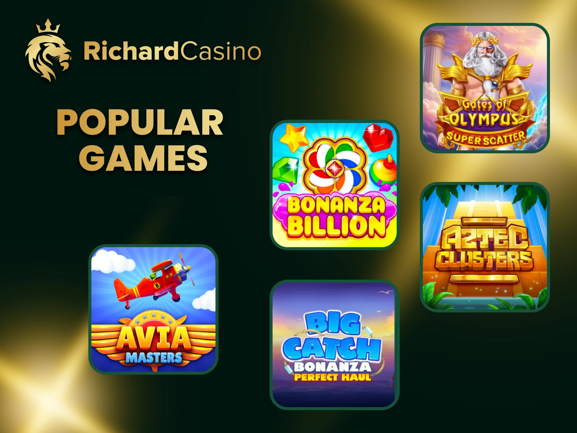 Choose one of the popular games at Richard Casino.
