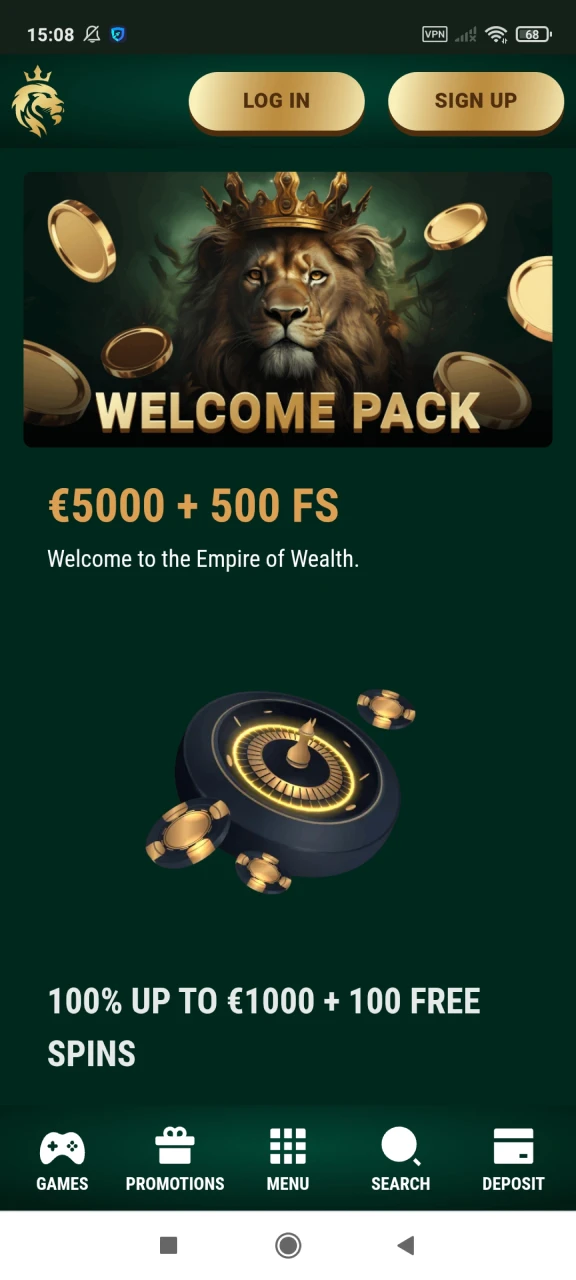 Activate the welcome bonus at Richard Casino.