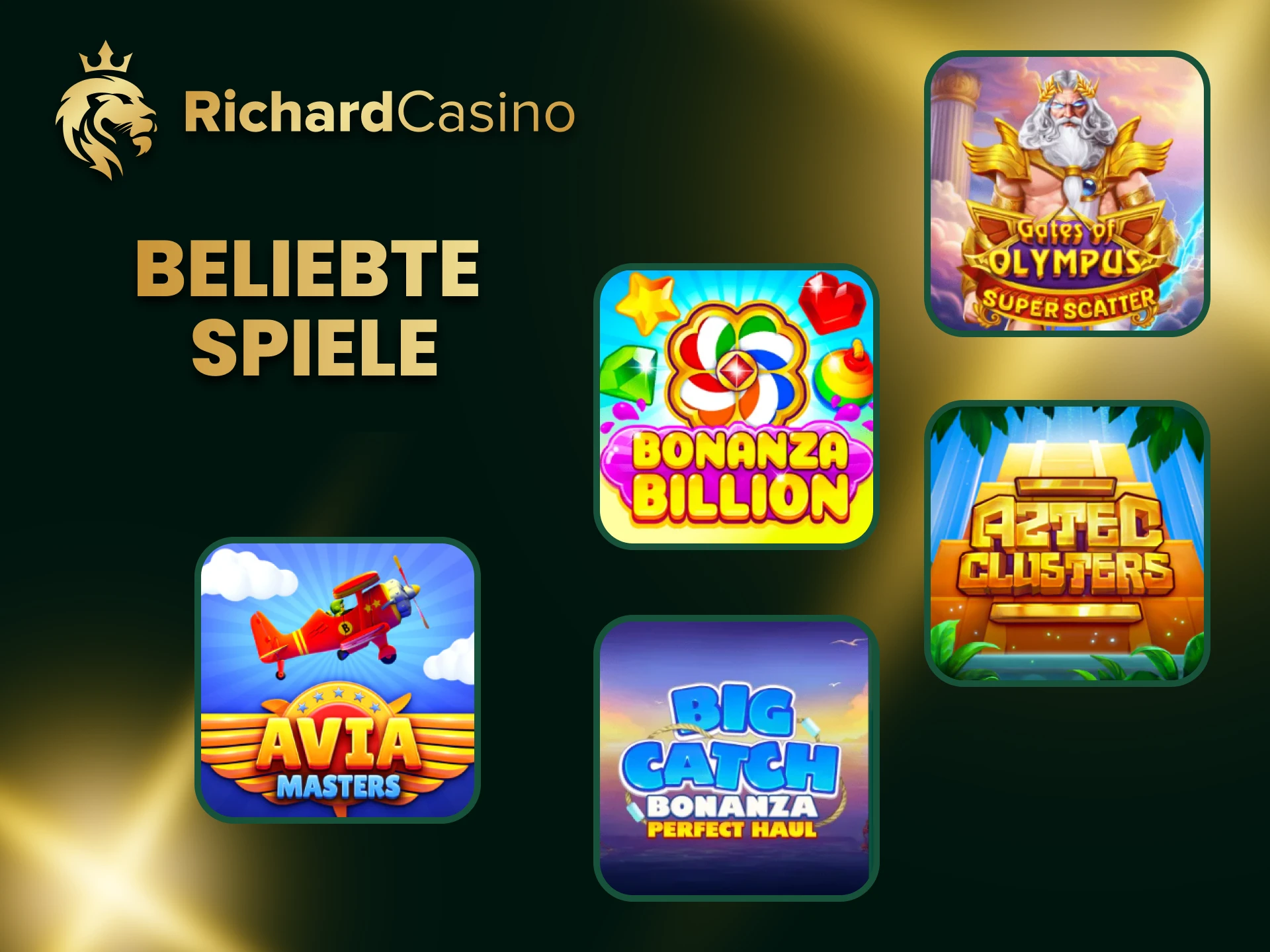 Im Richard Casino finden Sie viele beliebte Spiele.